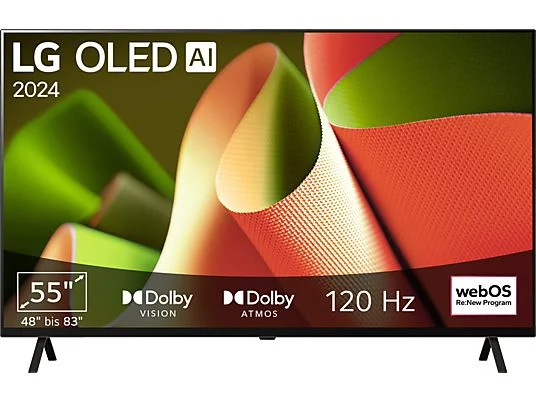 LG OLED55B49LA OLED TV (Flat, 55 Zoll / 139 cm, OLED 4K, SMART TV, webOS 24 mit LG ThinQ)