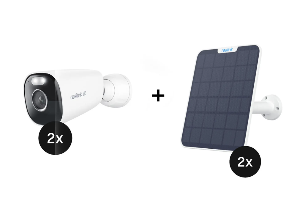 Reolink Argus Series B360 - 2er-Set + gratis Reolink Solar Panel 2