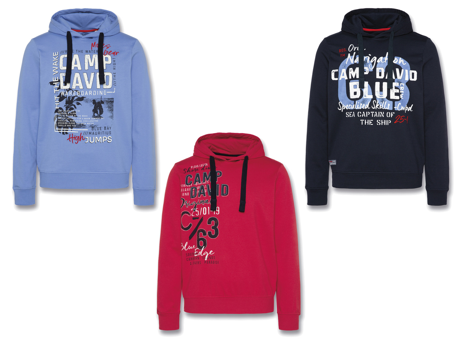 Camp David Herren Sweatshirt mit Baumwolle