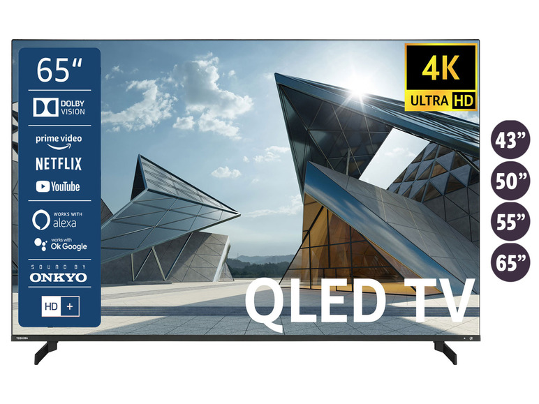 TOSHIBA QLED Fernseher Smart TV 4K UHD