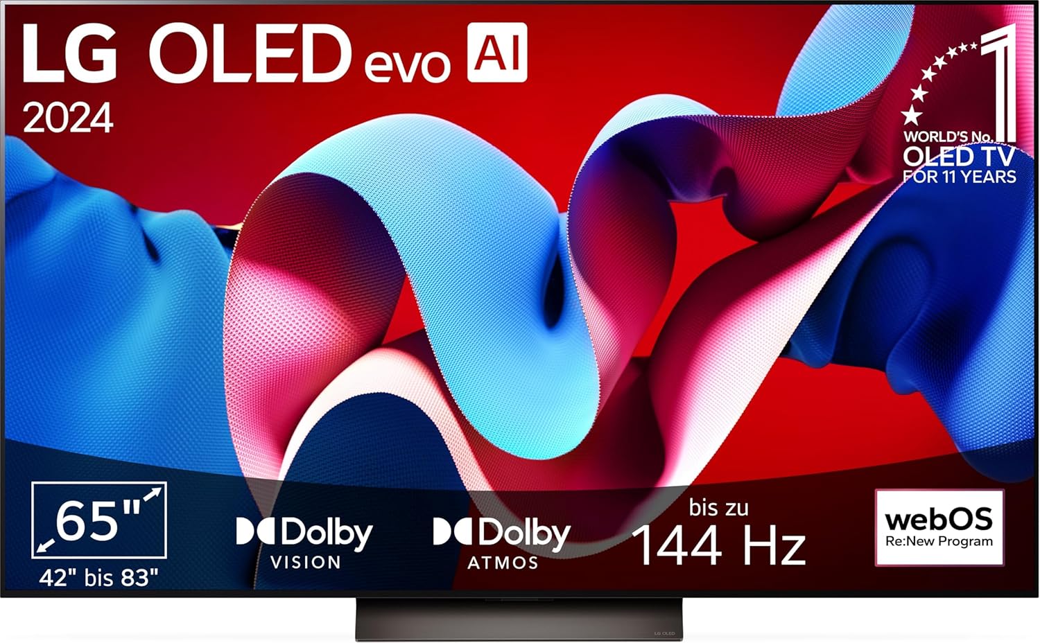 65 Zoll LG OLED evo C4 4K Smart TV