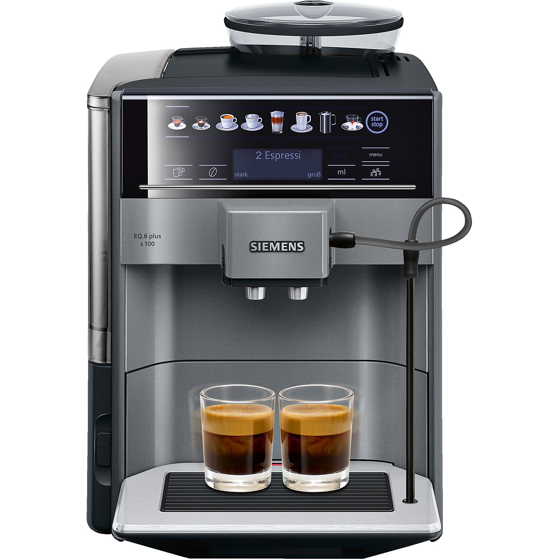 SIEMENS TE651509DE EQ.6 Plus s100 Kaffeevollautomat Schwarz/Titanium metallic