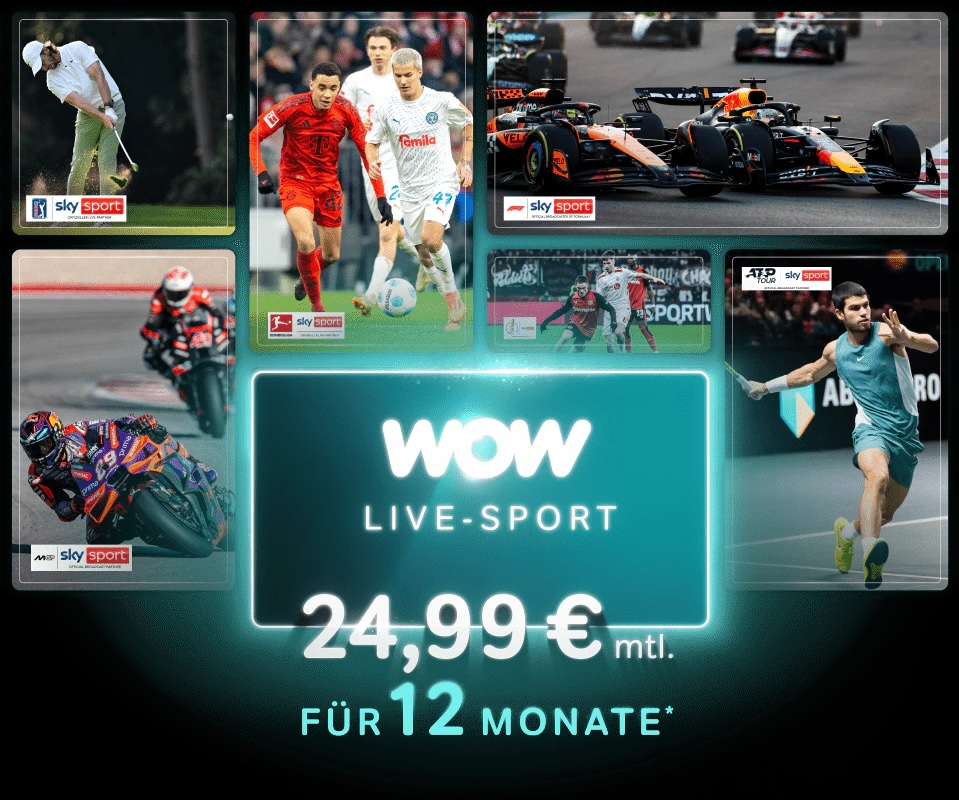 Live Sport Paket 12 Monate für 24,99 