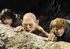 Frodo, Gollum und Sam verstecken sich