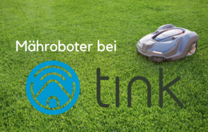 tink Mähroboter fährst auf grünem Rasen