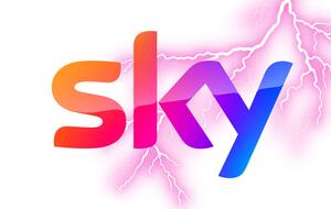 Sky Logo mit Blitz