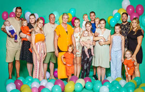 Die Mitglieder der TV-Familie Wollny:Baby Linus Tim, Tim, Lavinia mit Haylie Emilia, Estefania, Harald, Silvia, Cataleya, Sarah-Jane, Loredana mit Aurelio, Peter mit Emory und Casey, Sarafina mit Hope Angel Silvia, Celina-Sophie, Flo, Sylvana mit Anastasi