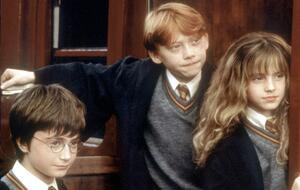 Harry Potter: Harry, Ron und Hermine im Hogwarts Express