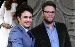 Seth Rogen und James Franco sind als Freunde zusammen bei einer Veranstaltung zu sehen