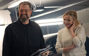 Seth Gordon und Cameron Diaz am Set von "Back in Action"