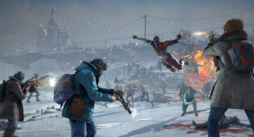 Szene aus World War Z. Spieler*innen treten gegen Zombiehorden an.
