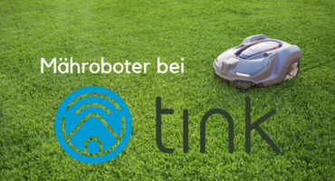 tink Mähroboter fährst auf grünem Rasen