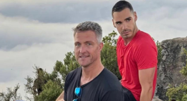 Ralf Schumacher und sein Freund Etienne beim wandern