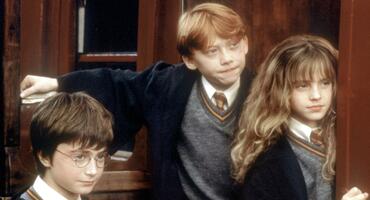 Harry Potter: Harry, Ron und Hermine im Hogwarts Express