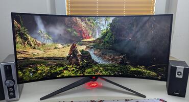 Der ASUS PG34WCDM mit Horizon Forbidden West