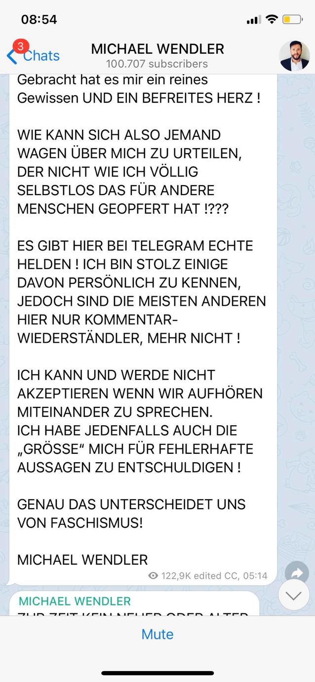 Michael Wendler Jetzt Rastet Er Auf Telegram Aus