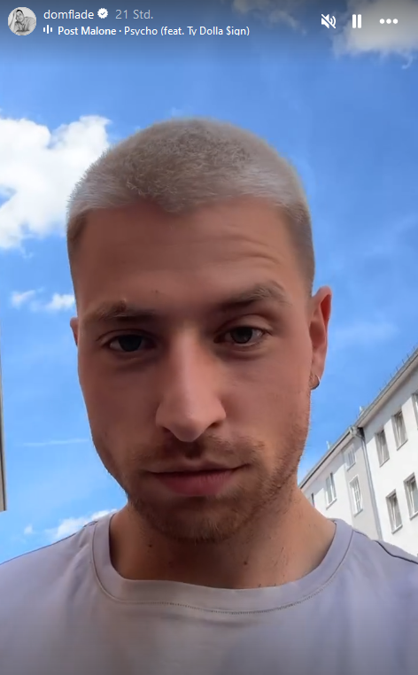 Dominik Flade ist jetzt blond.