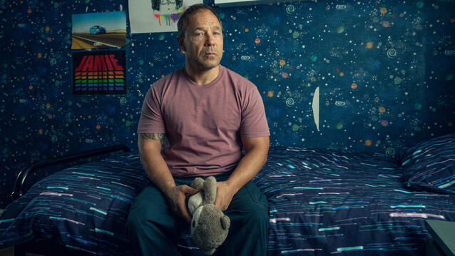 Stephen Graham als Eddie Miller in &quot;Adolescence&quot; auf Netflix