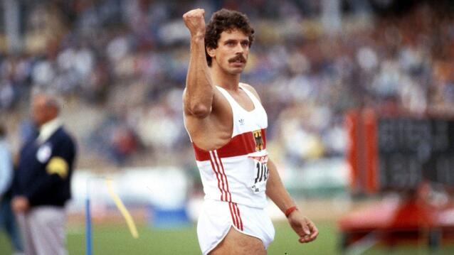 Jürgen Hingsen bei der Leichtathletik-EM 1986