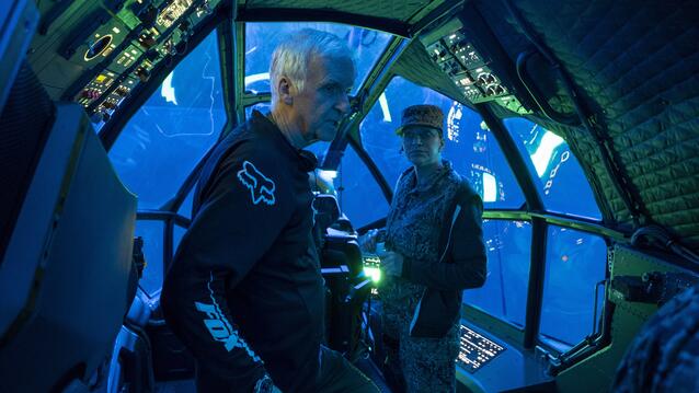 James Cameron am Set von „Avatar: The Way of Water“