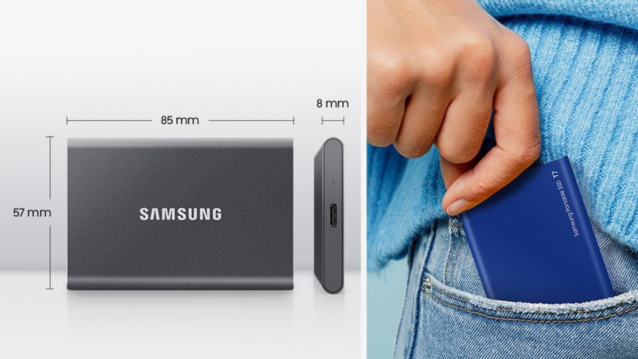 Samsung SSD-Festplatte tragbar T7 Amazon Angebot 2 TB