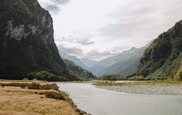 Wurde &quot;7 vs. Wild&quot;, Staffel 4 in dieser Landschaft in Wanaka, Otago in Neuseeland gedreht