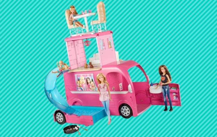 Barbie Wohnmobil Super Abenteuer-Camper mit Zubehör und Wasserrutsche