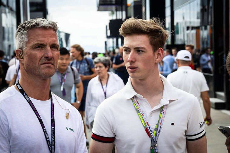 Ralf Schumacher (links) und sein Sohn David Schumacher.