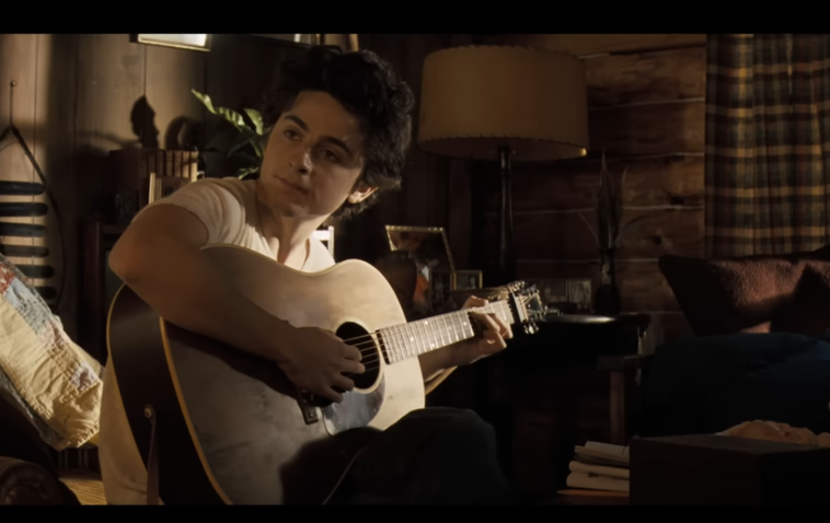 Timothée Chalamet als Bob Dylan im Biopic.