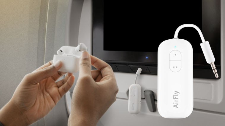 AirFly Bluetooth Adapter Apple AirPods Flugzeug Kopfhörer