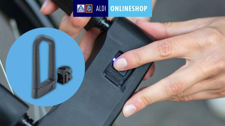 Hightech-Schutz für dein Fahrrad: Bügelschloss mit Fingerabdruck-Öffner bei ALDI im Angebot