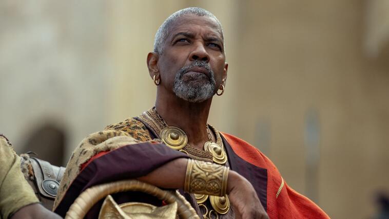 Denzel Washington in "Gladiator 2"