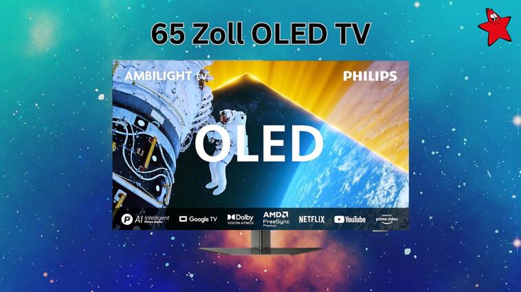 Bestpreis für 65-Zoll-Fernseher: Philips OLED-TV mit 4K & Ambilight jetzt im Angebot