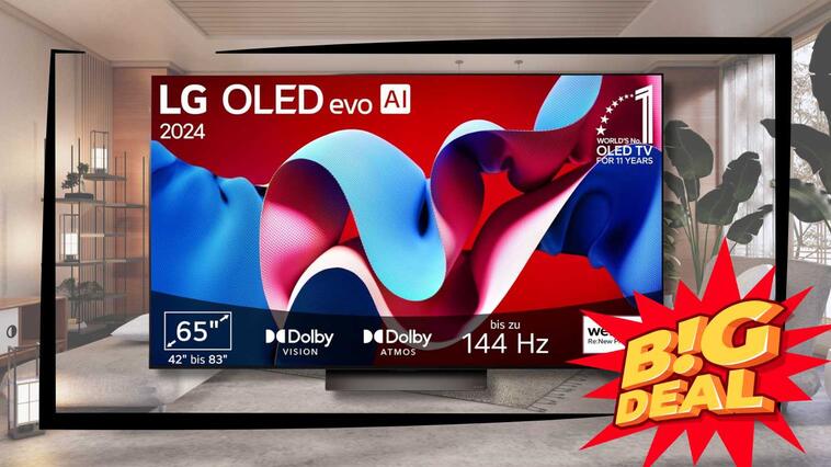 Der LG OLED evo 4K Fernseher mit 65 Zoll im Angebot