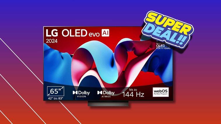 Der 65 Zoll LG OLED evo TV, jetzt im Angebot