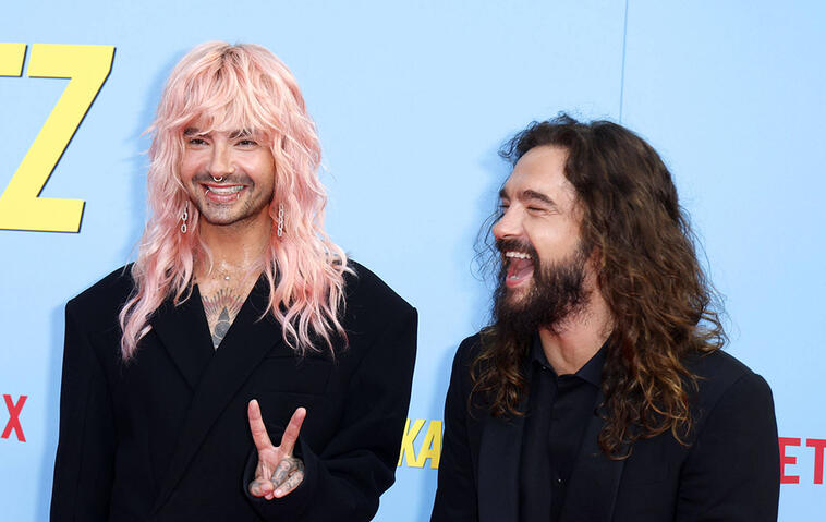 Tom und Bill Kaulitz lachen