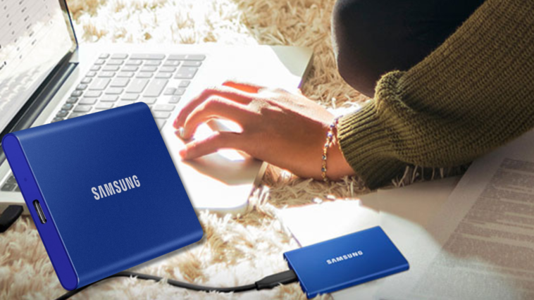 Samsung SSD-Festplatte tragbar T7 Amazon Angebot 2 TB