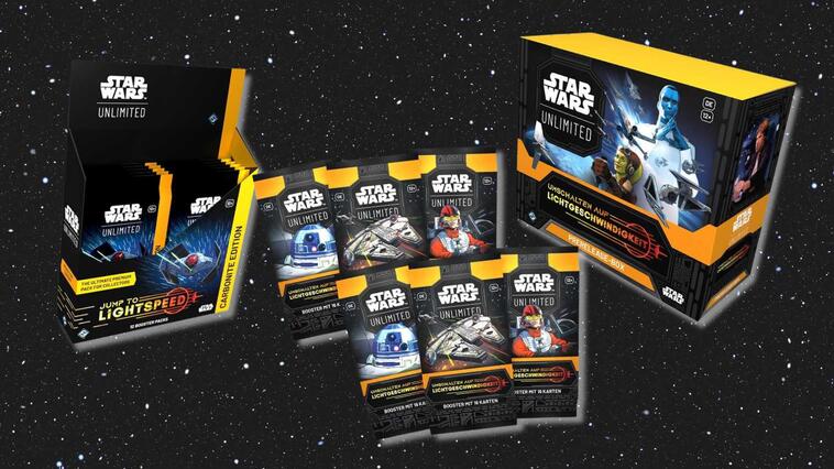 Produkte zum Sammelkartenspiel Star Wars Unlimited - Umschalten auf Lichtgeschwindigkeit