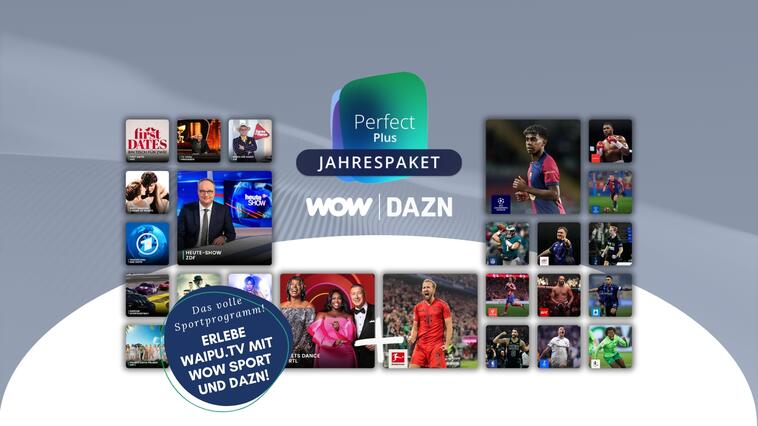 Waipu.tv mit DAZN Unlimited und WOW Live Sport