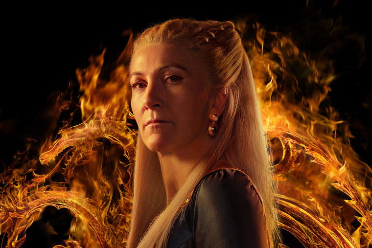 Eve Best als Rhaenys Targaryen in "House of the Dragon"